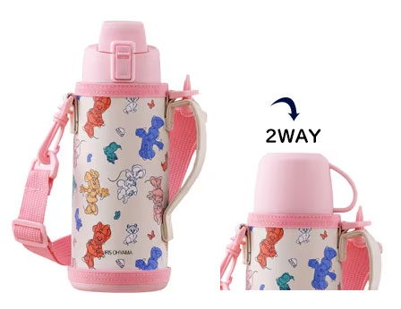 IRIS OHYAMA ステンレスケータイボトル 2wayボトル 600ml ミニー 子ども用水筒の商品画像