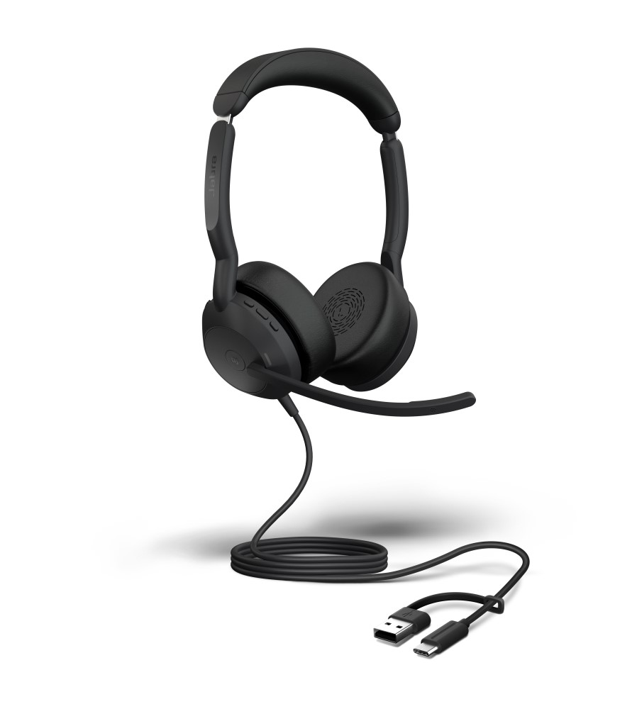 Jabra USBヘッドセット USB-C/A 両耳 MS認定 Jabra Evolve2 50 MS Stereo USB C/A 25089-999-799の商品画像