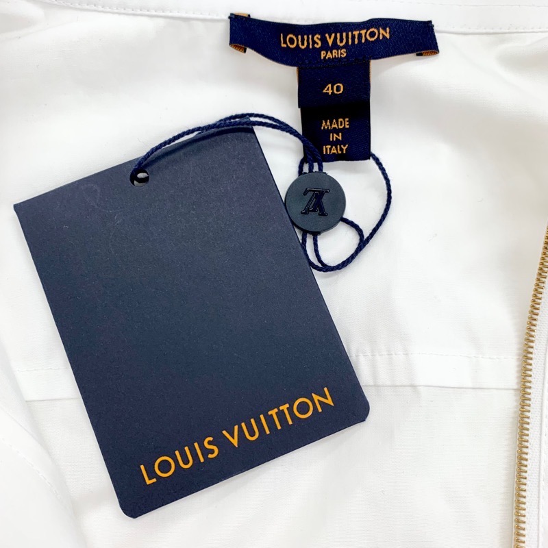  не использовался Louis Vuitton LOUIS VUITTON все в одном brote Lee Anne серый z монограмма передний Zip хлопок белый 