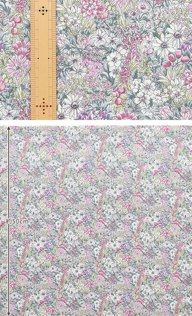 80ローン 生地 フルラージュ 240本打ち込み ローン 花 花柄 フラワー マスク ブラウス 国産 ワンピース コットン シャツ 布 新作送料無料 綿 ハンドメイド