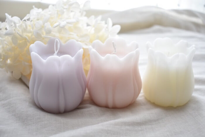 [ limited time 10%OFF coupon distribution middle!] candle mold tulip . flower silicon mold paraffin soi wax aroma candle aroma Stone type 