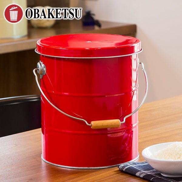 OBAKETSU ライスストッカー 5kg（赤）RS5R 米びつの商品画像