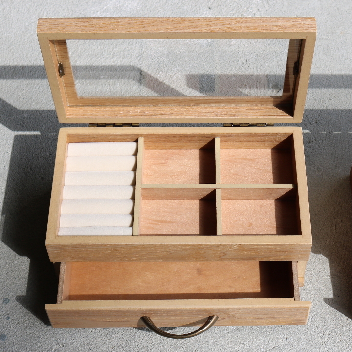 ( Point 10 times )(nachu Rally jewel box ) wooden natural tree jewelry accessory box storage case Piaa sling 
