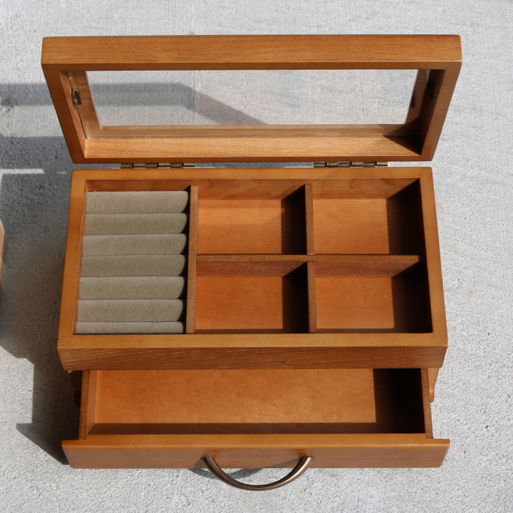 ( Point 10 times )(nachu Rally jewel box ) wooden natural tree jewelry accessory box storage case Piaa sling 
