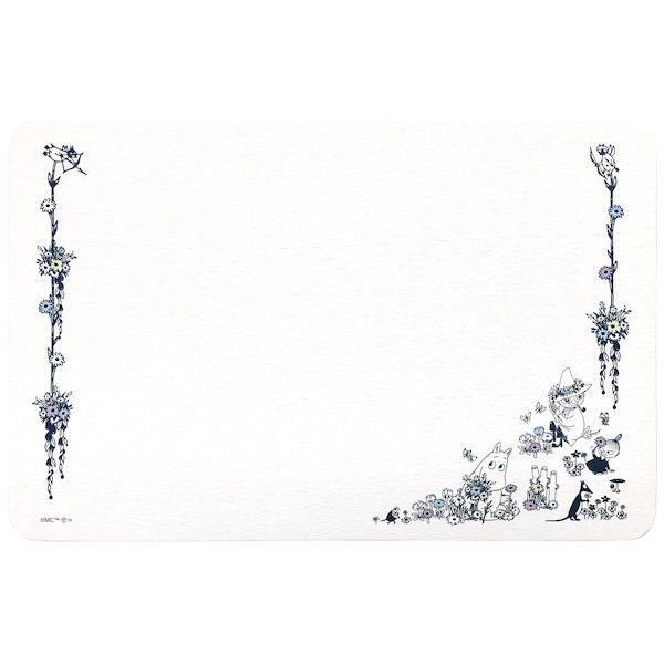 アスベスト検査済 珪藻土バスマット ムーミン 約39×60cm/花畑