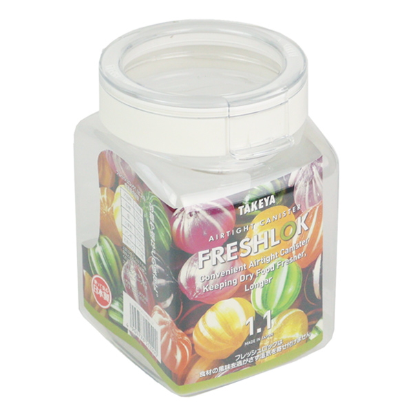 TAKEYA フレッシュロック 角型 1.1L （ホワイト） 【1個】 FRESHLOK 食品保存容器の商品画像