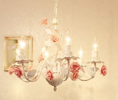 6灯 バラのシャンデリア エグランティーヌ OF-009-6