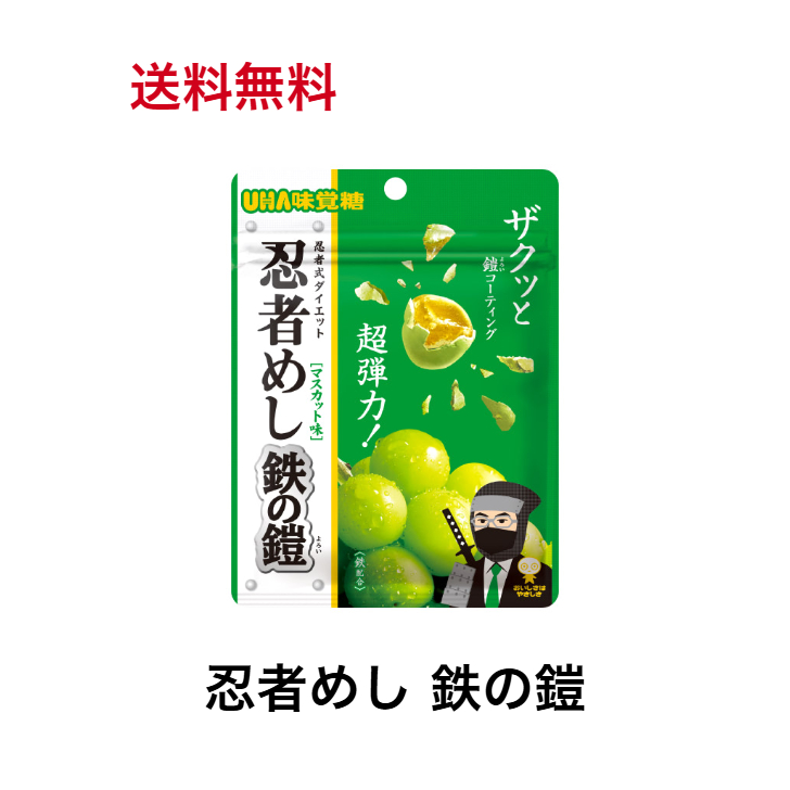 UHA味覚糖 UHA味覚糖 忍者めし 鉄の鎧 マスカット味 40g×5袋 グミ