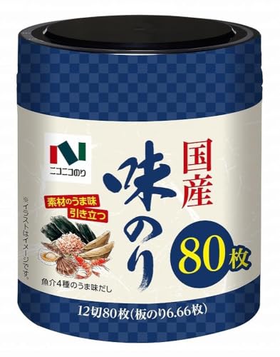 ニコニコのり 国産味のり 卓上 12切80枚×1個の商品画像