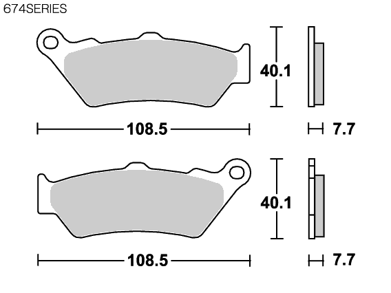 SBS brake pad 674HS 777-0674020[ package less ]