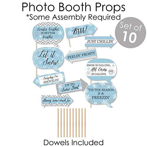 Big Dot of Happiness Winter Wonderland ? バナーとフォトブースデコレーション ? スノーフレークホリデーパーテ Big Dot of Happiness Winter Wonderland バナーとフォトブースデコレーション Doterrific