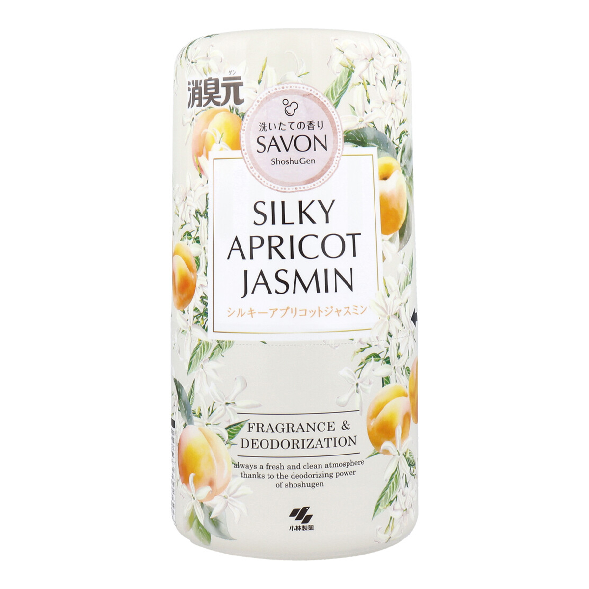 小林製薬 消臭元 SAVON（サボン） シルキーアプリコットジャスミン 本体 400ml×4個 消臭元 部屋用（芳香剤、消臭剤）の商品画像