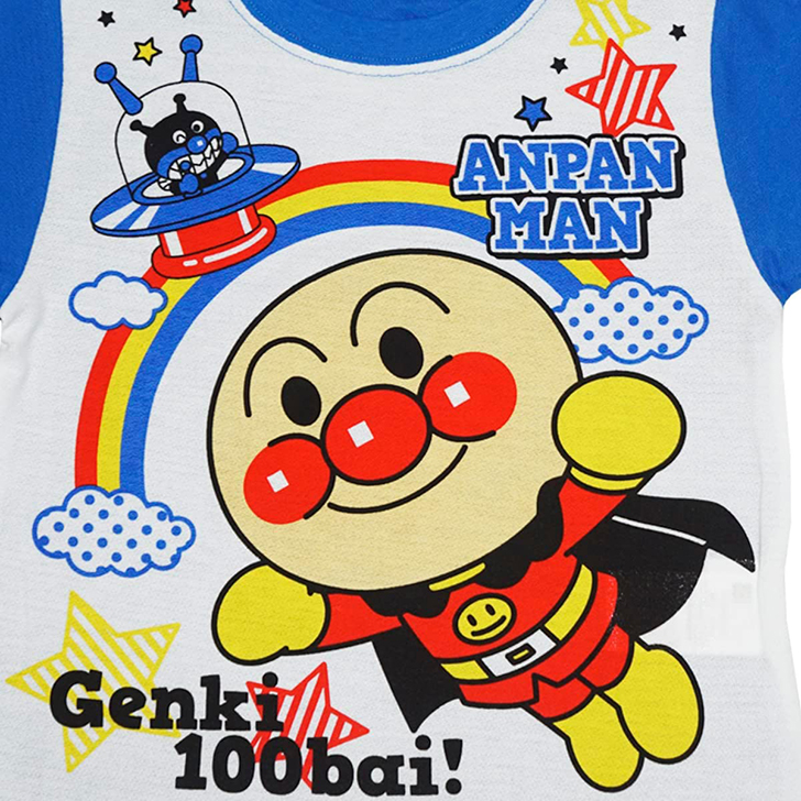  Anpanman pyjamas short sleeves child clothes baby baby clothes cotton 100% summer man girl 80cm 90cm 100cm Kids top and bottom set SA2629