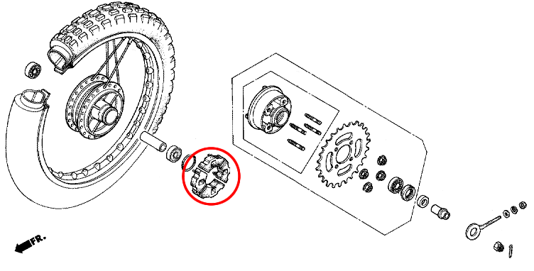 [ original part ] CT110 wheel hub dumper A 41241-459-913