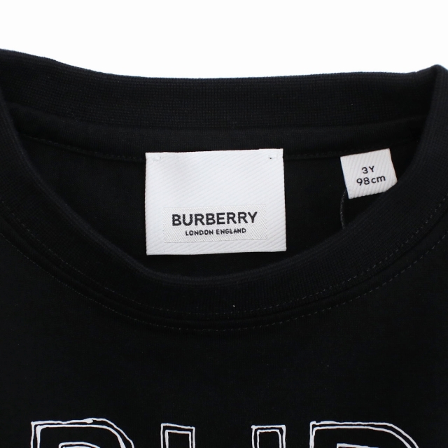  Burberry brand T-shirt cut and sewn baby baby long sleeve cotton 100% 8053776 BLACK black fashion is possible to choose model stylish present gift 