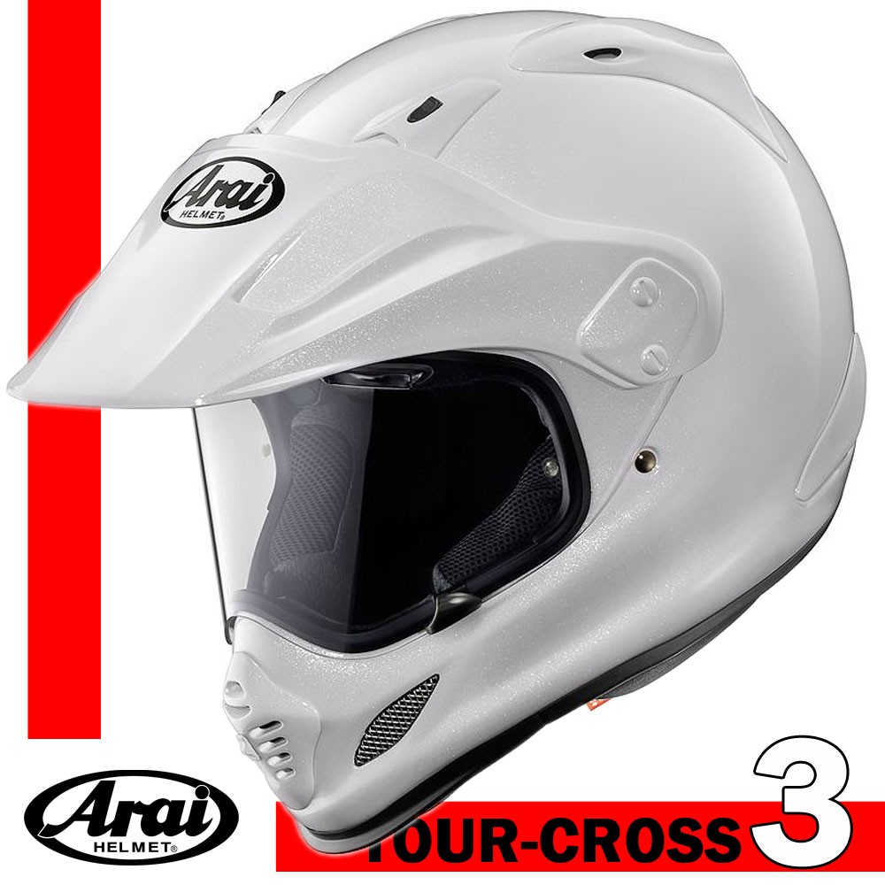 アライ TOUR-CROSS 3 XLサイズ（61～62cm）グラスホワイト バイク用 