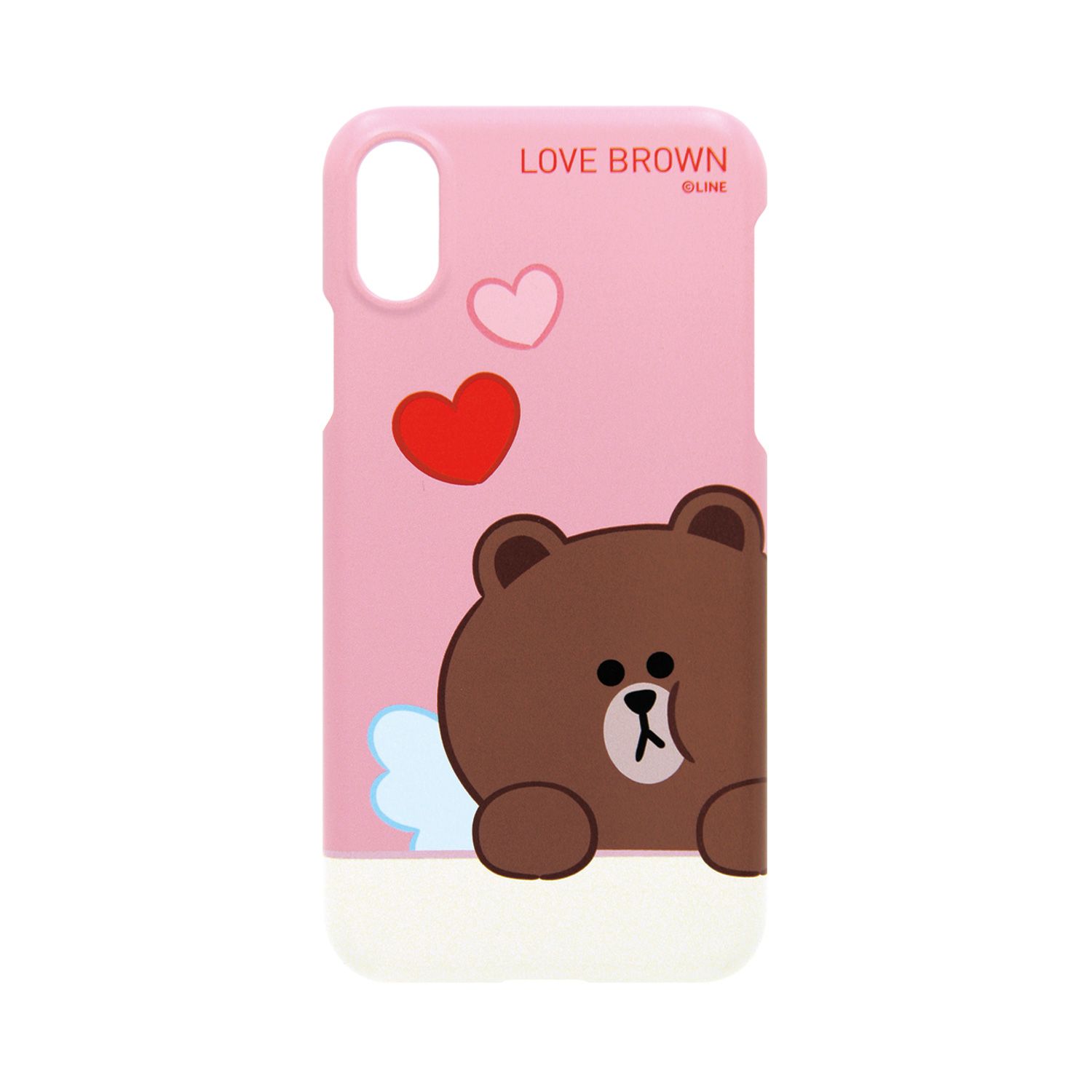 LINE FRIENDS LINE FRIENDS iPhone XS Max用 SLIM FIT CUPID LOVE ブラウン KCL-SCL009 iPhone用ケースの商品画像