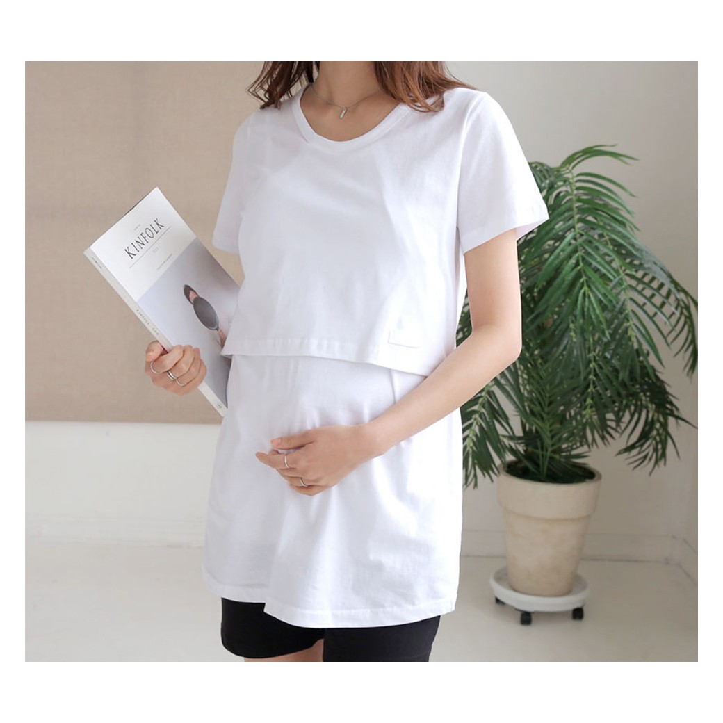 nursing clothes cheap maternity cut and sewn T-shirt shirt tops oversize Logo nursing . attaching office formal spring 