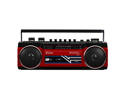 SANSUI ステレオラジオカセット SCR-B2（RD） レッド CDラジカセ - 最