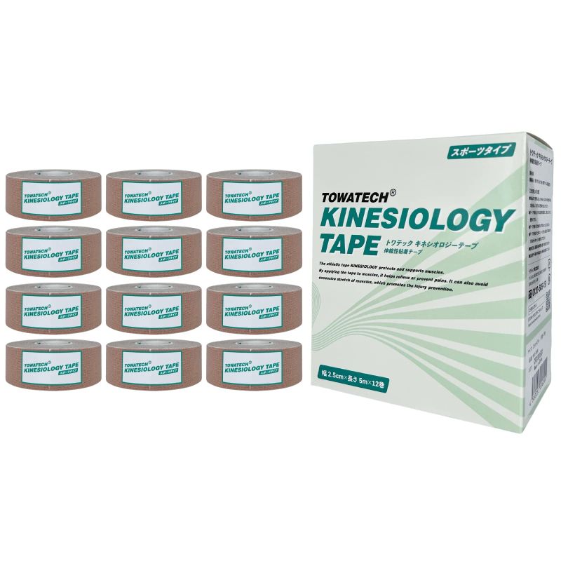 トワテック キネシオロジーテープ スポーツタイプ 25mm×5m（12巻入）×1セットの商品画像