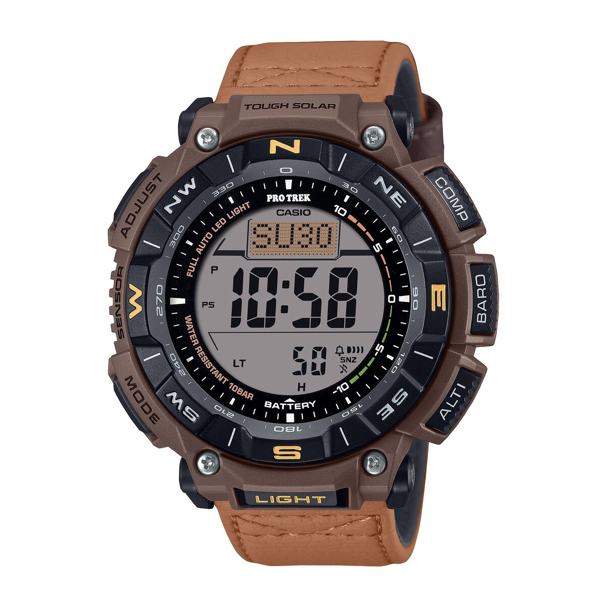  уличный часы * часы Protrek внутренний стандартный товар PRG-340L-5JF 10 атмосферное давление водонепроницаемый Tough Solar койот Brown 