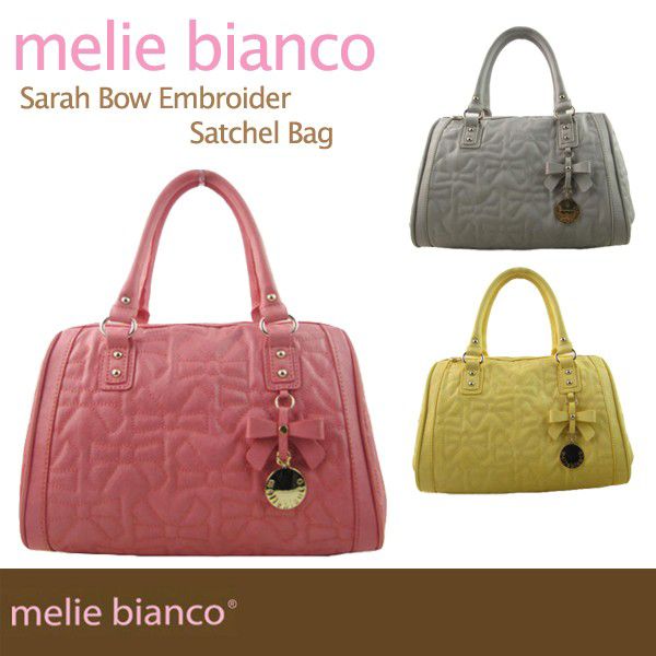 [ outlet ]melie bianco Sarah Bow Embroider Satchelme Lee Bianco sa che ru сумка на плечо 