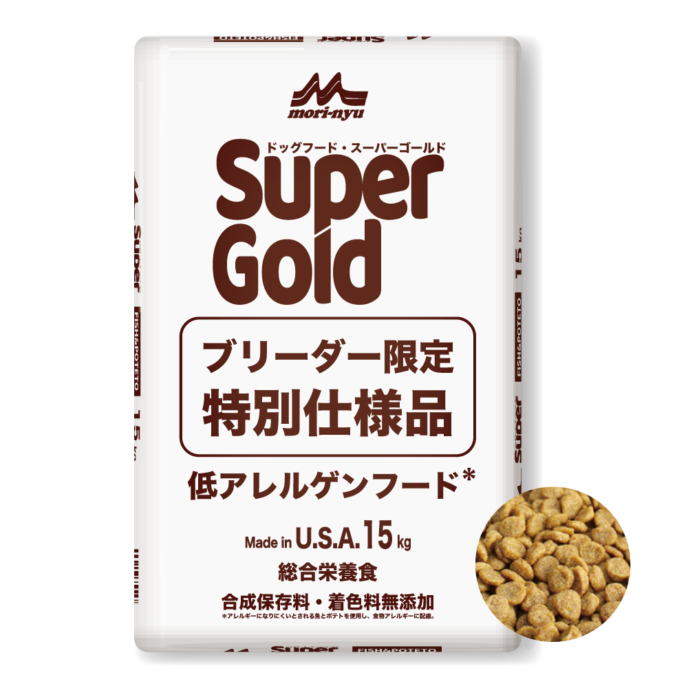 森乳サンワールド 森乳 スーパーゴールド フィッシュ＆ポテト ブリーダーパック 15kg×1個 Super Gold ドッグフード ドライフードの商品画像