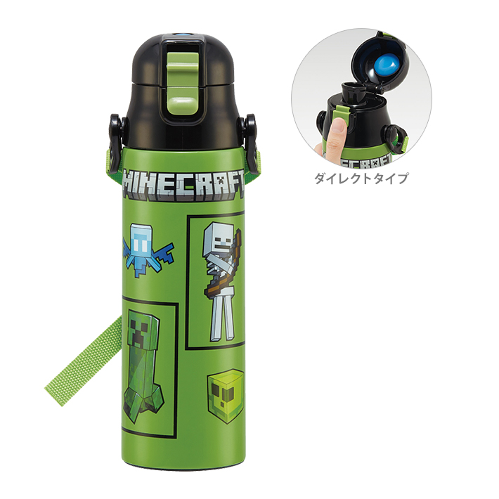 超軽量・コンパクトロック付ワンプッシュダイレクトボトル マインクラフト 0.58L SDC6Nの商品画像