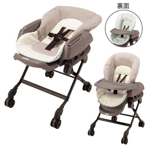  manual Nemulila candy beige high low rack baby hammock-chair combination high low chair ( 1 pcs )/ combination ( Combi cradle )