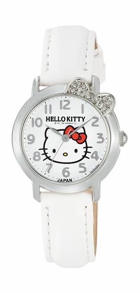 sanrio キューアンドキュー Hello Kitty [MADE IN JAPAN モデル] 0001N002 （ホワイト） ハローキティ レディースウォッチの商品画像