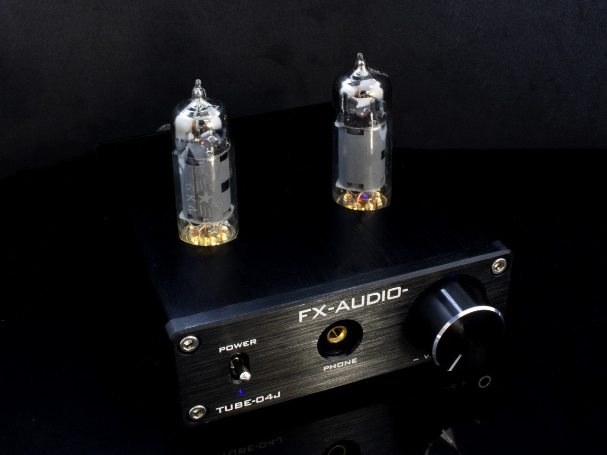 FX-AUDIO- TUBE-04J[ black ] vacuum tube hybrid pre-main amplifier vacuum tube + digital amplifier IC