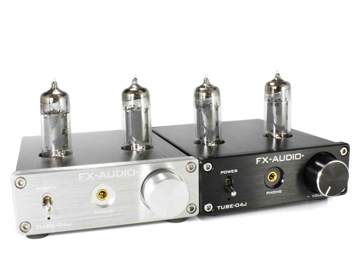 FX-AUDIO- TUBE-04J[ silver ] vacuum tube hybrid pre-main amplifier vacuum tube + digital amplifier IC