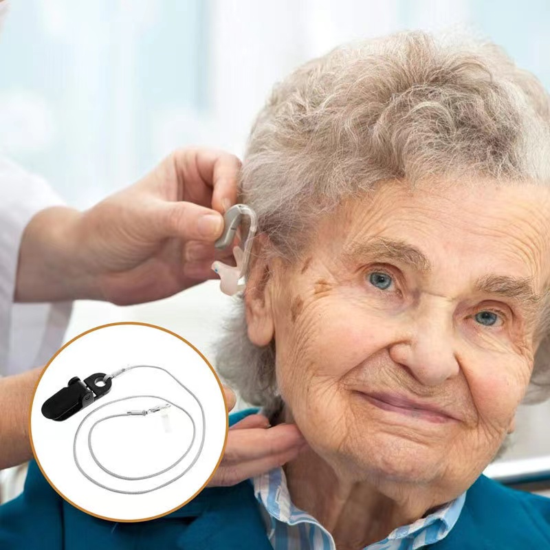  слуховой аппарат падение предотвращение ремешок сборник звук контейнер одна сторона уголок для смещение .. предотвращение утерян предотвращение зажим пожилые люди 40cm (SCS01S)