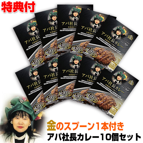 アパホテル アパ社長カレー 本格派ビーフカレー 200g× 10個の商品画像