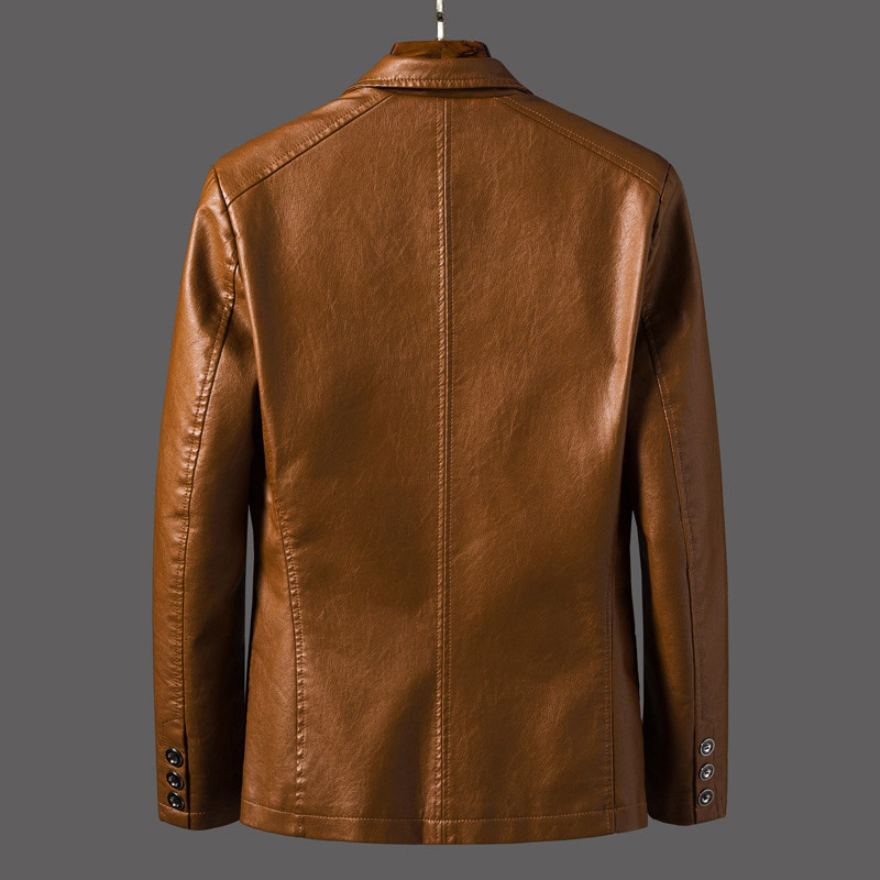  часть немедленная уплата кожаная куртка мужской кожаный жакет tailored jacket зима большой размер ko-te кожа мотоцикл жакет байкерская куртка . воротник 