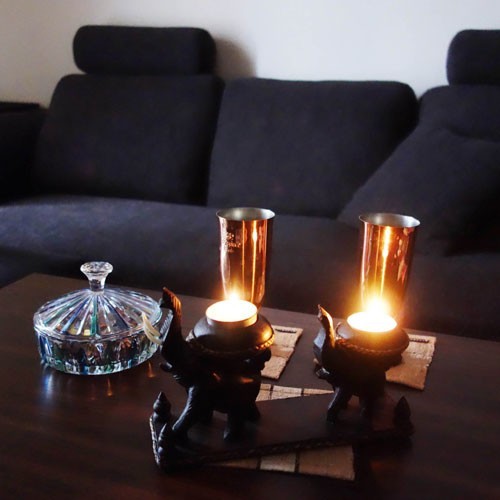 N-Chai из дерева свеча держатель модный свеча подставка (.. san родители . модель ) Cafe дерево античный способ этнический Asian смешанные товары Thai смешанные товары 