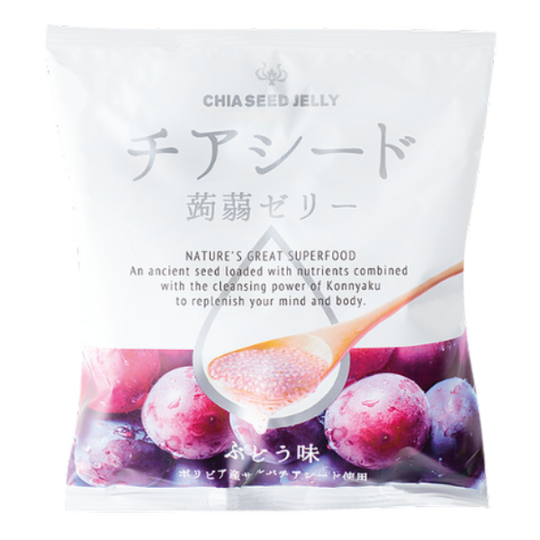 チアシード蒟蒻ゼリー ぶどう味 10個入り × 12個 ダイエットお菓子の商品画像