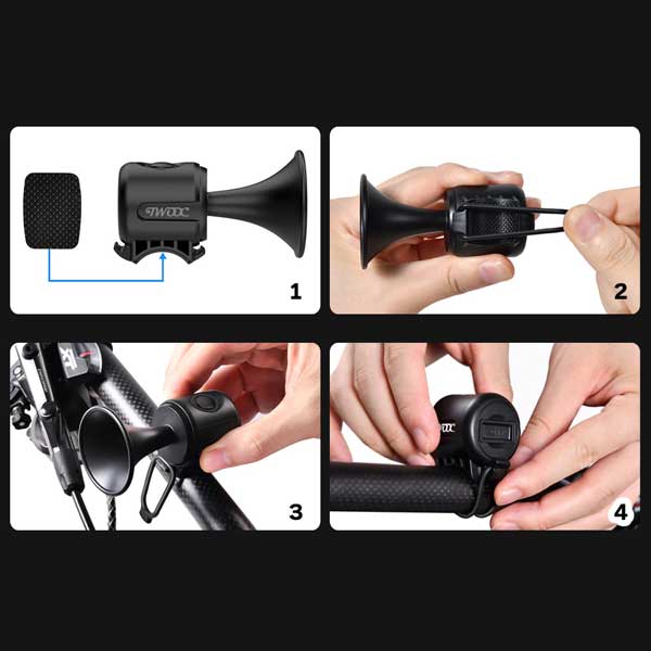  bicycle bell electron horn electron bell large volume 120dB trumpet type light weight load cross bike lock Bros cycling accessory sa...