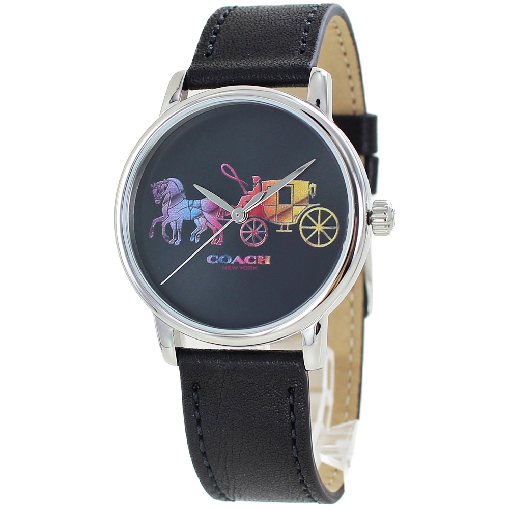 o.. cup ru adult Coach pair watch wristwatch hand table pair gift leather clock pair present present birthday present Christmas present 