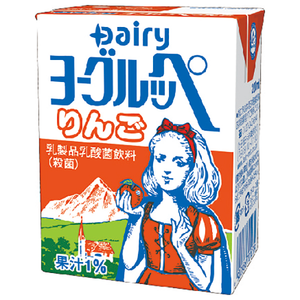 南日本酪農協同 Dairy ヨーグルッペ りんご 200ml 紙パック × 1本 乳