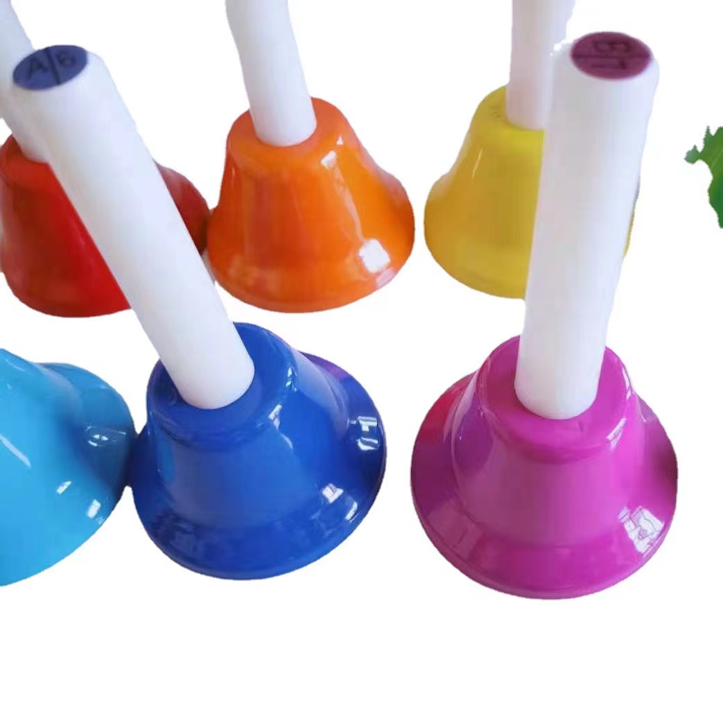  handbell 8 sound music bell hand type Kids toy percussion instruments sound floor inscription music toy .... kindergarten child care . musical performance . music . bell Christmas Gin gru bell 