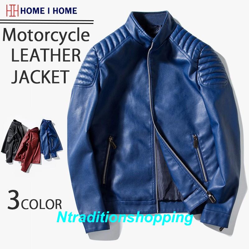  rider's jacket men's leather jacket shoulder stitch new work bita- series Oniikei style PU leather 