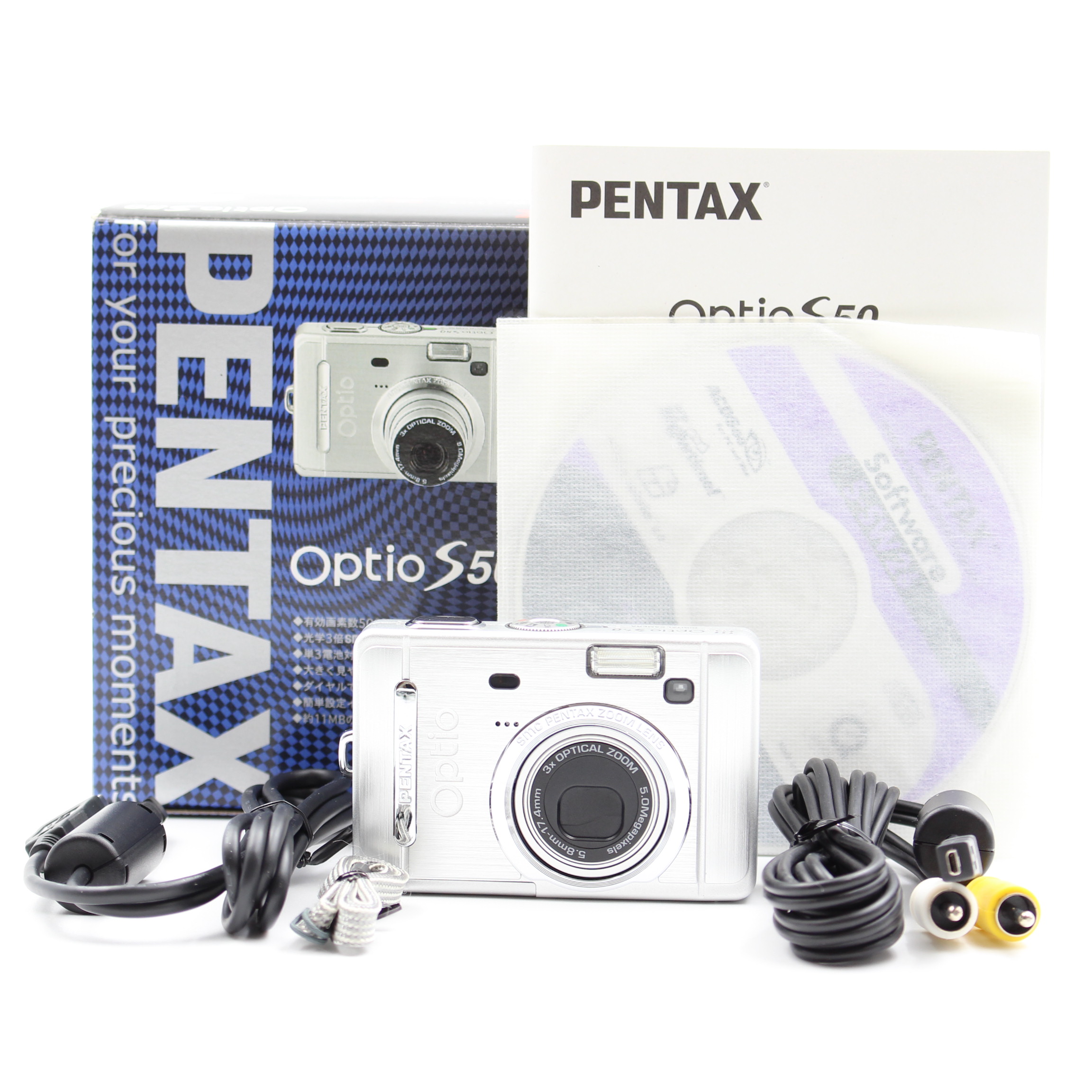動作確認済・美品】 PENTAX Optio S50 コンパクトデジタルカメラ