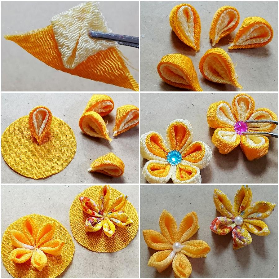 つまみ細工キット 花かんざし 二輪藤下がり 黄色 Tk Kz03 Ye 布がたり ヤフー店 通販 Yahoo ショッピング