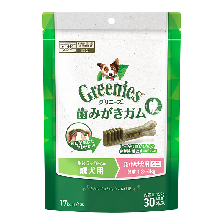 MARS（ペット用品、食品） グリニーズ プラス 成犬用 超小型犬用 ミニ 体重1.3～4kg 30本入×1個 グリニーズ グリニーズ プラス 犬用おやつ、ガムの商品画像