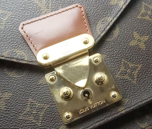  б/у безопасность цена LV Louis Vuitton монограмма сумка monso-M51185 ремешок отсутствует 