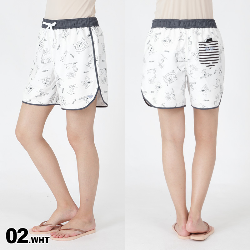 ROXY/ Roxy lady's [PEANUTS] collaboration surf pants Snoopy board shorts Surf shorts Surf trunks swimsuit RBS222002