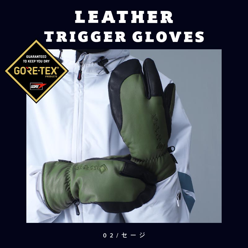 GORE-TEX Gore-Tex leather snowboard glove trigger lobster original leather mountain sheep leather ski snow lady's men's AGE-61TR