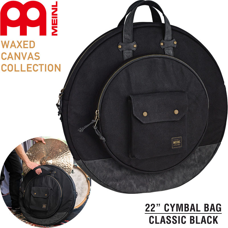 MEINL my flannel regular goods Waxed Canvas Collection cymbals bag MWC22BK / Classic Black (22 -inch cymbals . storage possibility ) my flannel percussion instrument Cymbals Bag