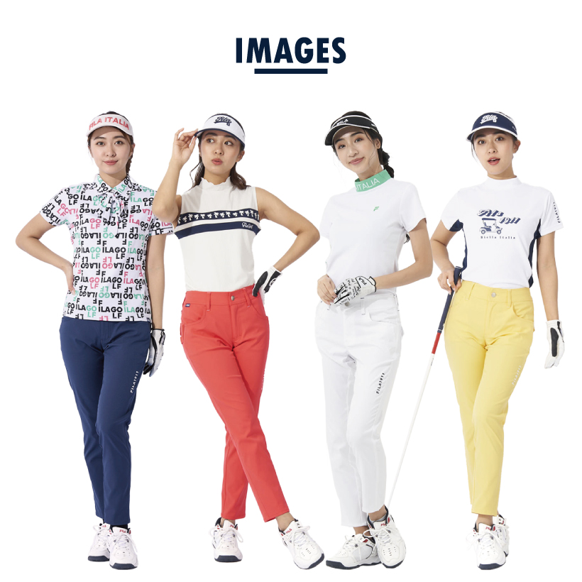 [SALE] lady's 9 minute height ankle pants long pants cropped pants stretch water-repellent speed .. sweat FILA GOLF filler Golf 753300